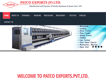 Tablet Screenshot of patcoexports.net